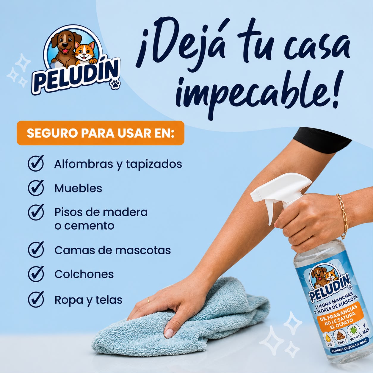 Peludín | Eliminador de Manchas y Olores